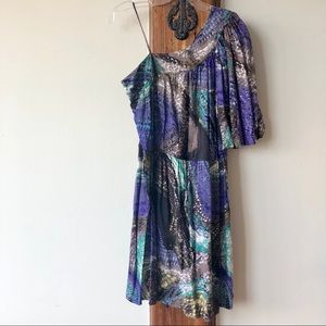 Angie One-Shoulder Boho Dress- Size L